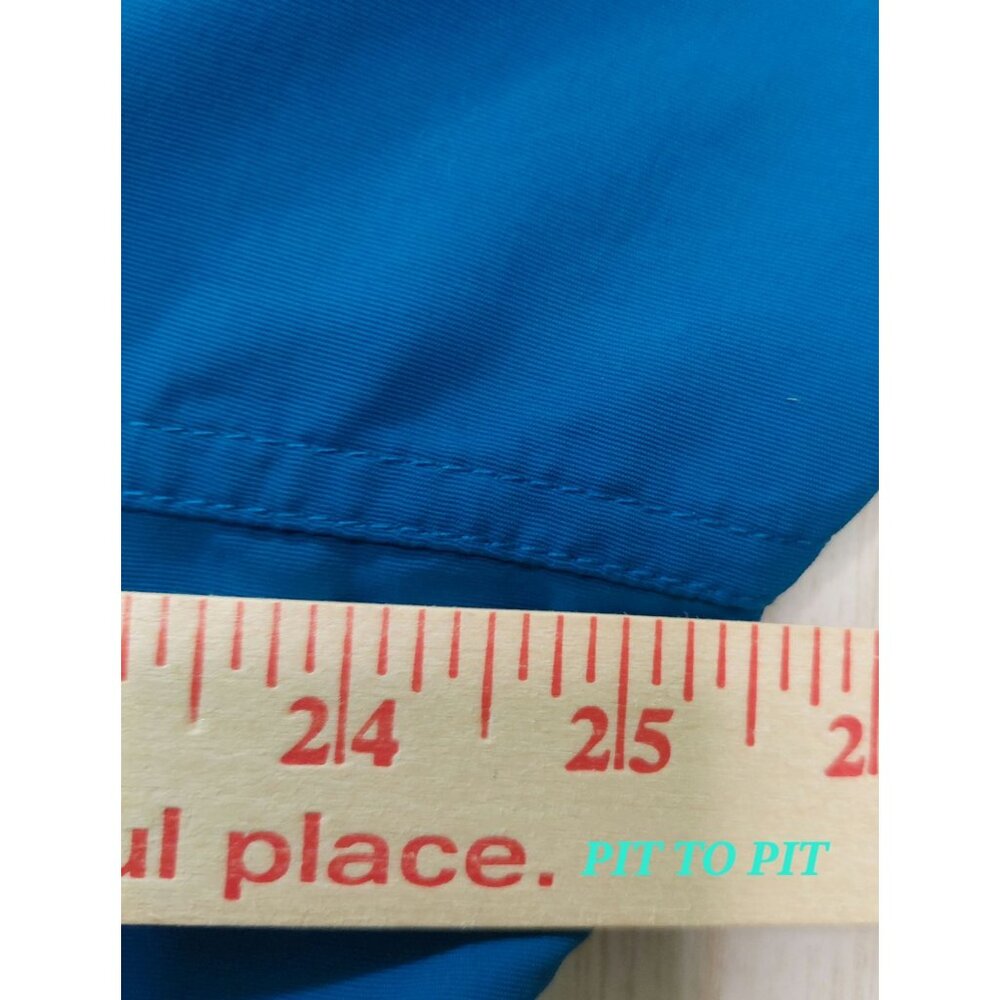 L.L.Bean Men's Blue Nylon Pullover Hoodie Jacket Size Large Kangaroo Pockets - Picture 10 of 10